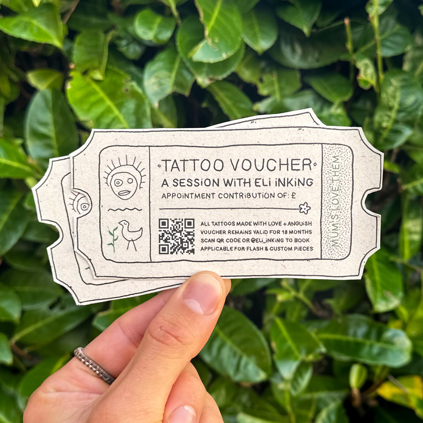 Price Adjustable Tattoo Voucher