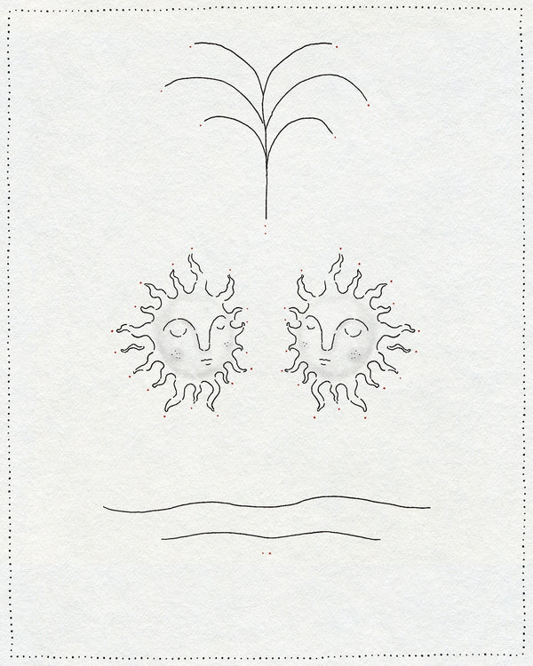 Sleeping Suns with Palm and Water