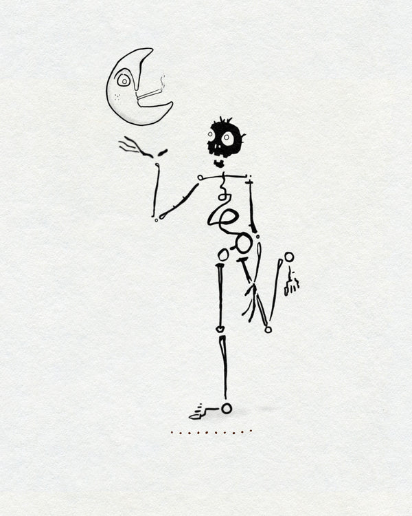 Smoke Break with the Moon
