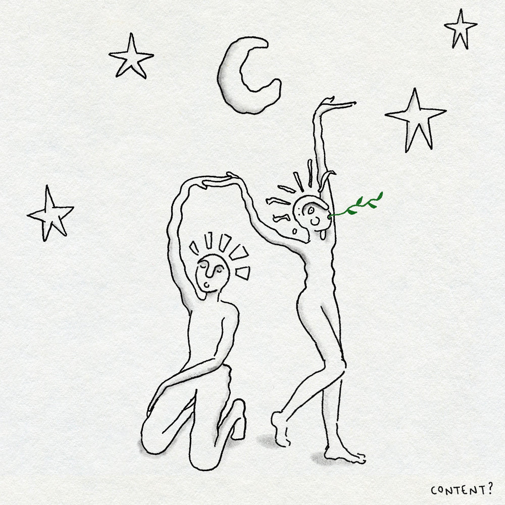 Linework Doodle Tattoo Design Showing Dancing Figures Suitable For Back Placement Drawn In Linework Doodle Style by Eli Inking