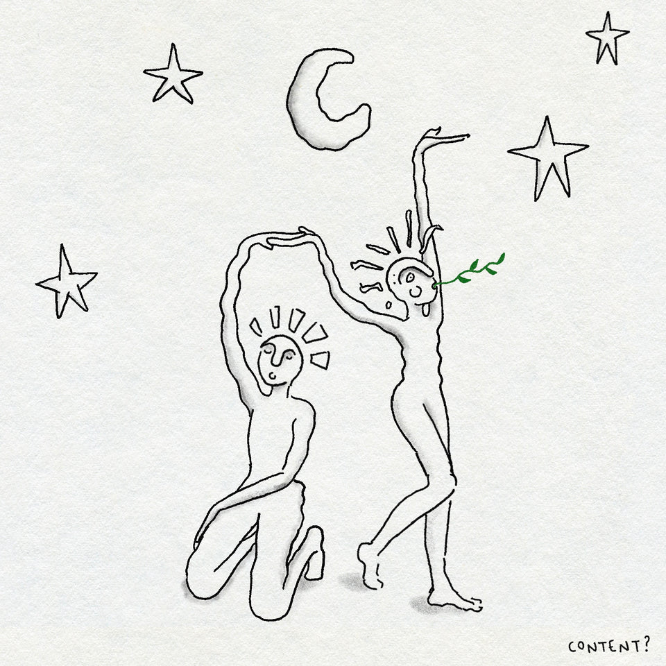Linework Doodle Tattoo Design Showing Dancing Figures Suitable For Back Placement Drawn In Linework Doodle Style by Eli Inking